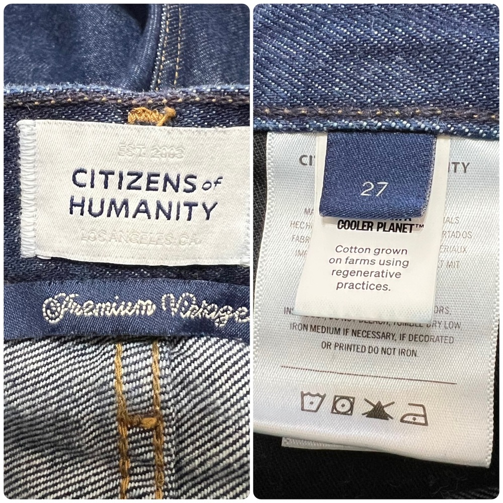 Citizens Of Humanity Navy Wide Leg Jeans - Picture 12 of 16